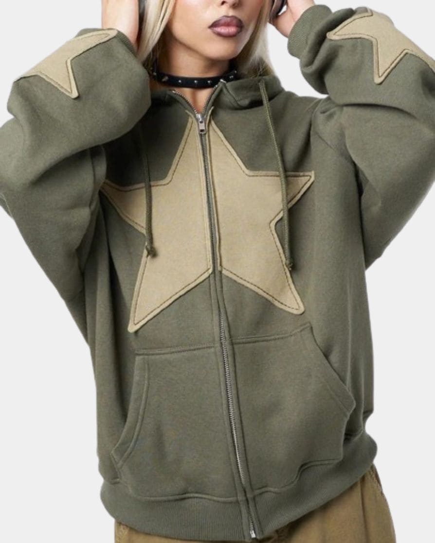2000s star hoodie