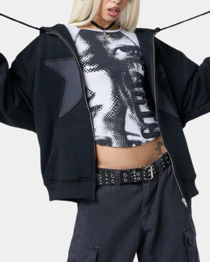 early 2000s star hoodie
