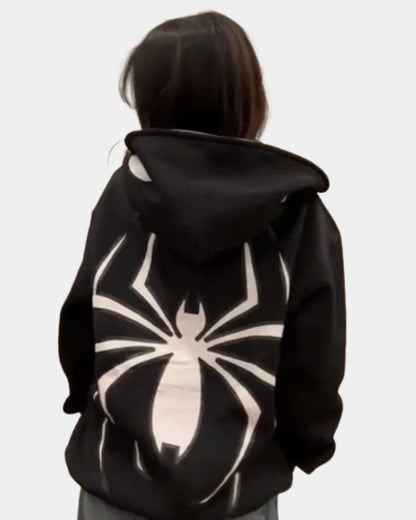 hoodie spider y2k black