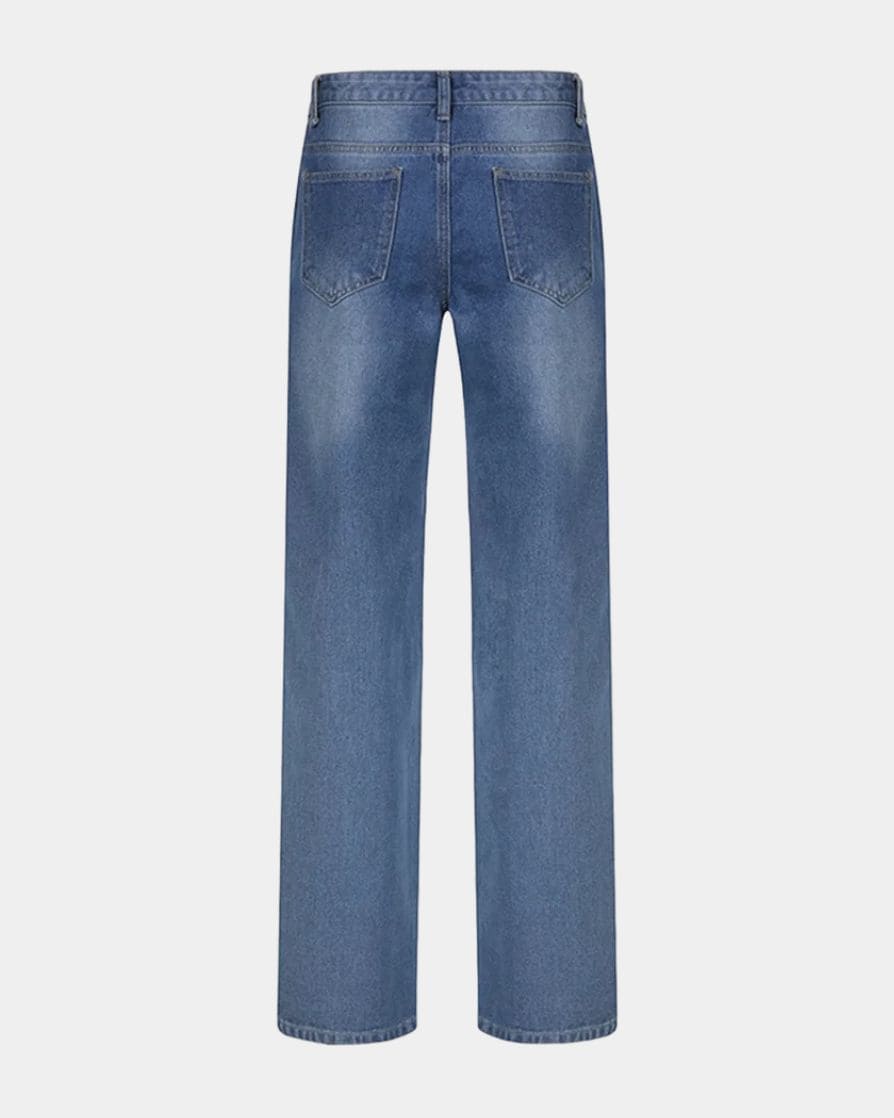low waisted back y2k jeans