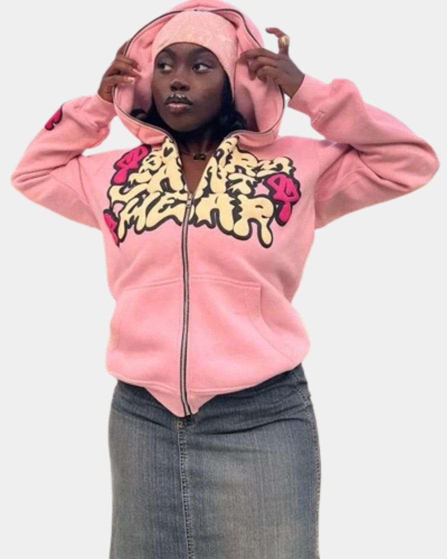 pink hoodie y2k