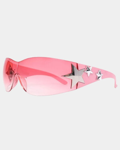 pink y2k star glasses