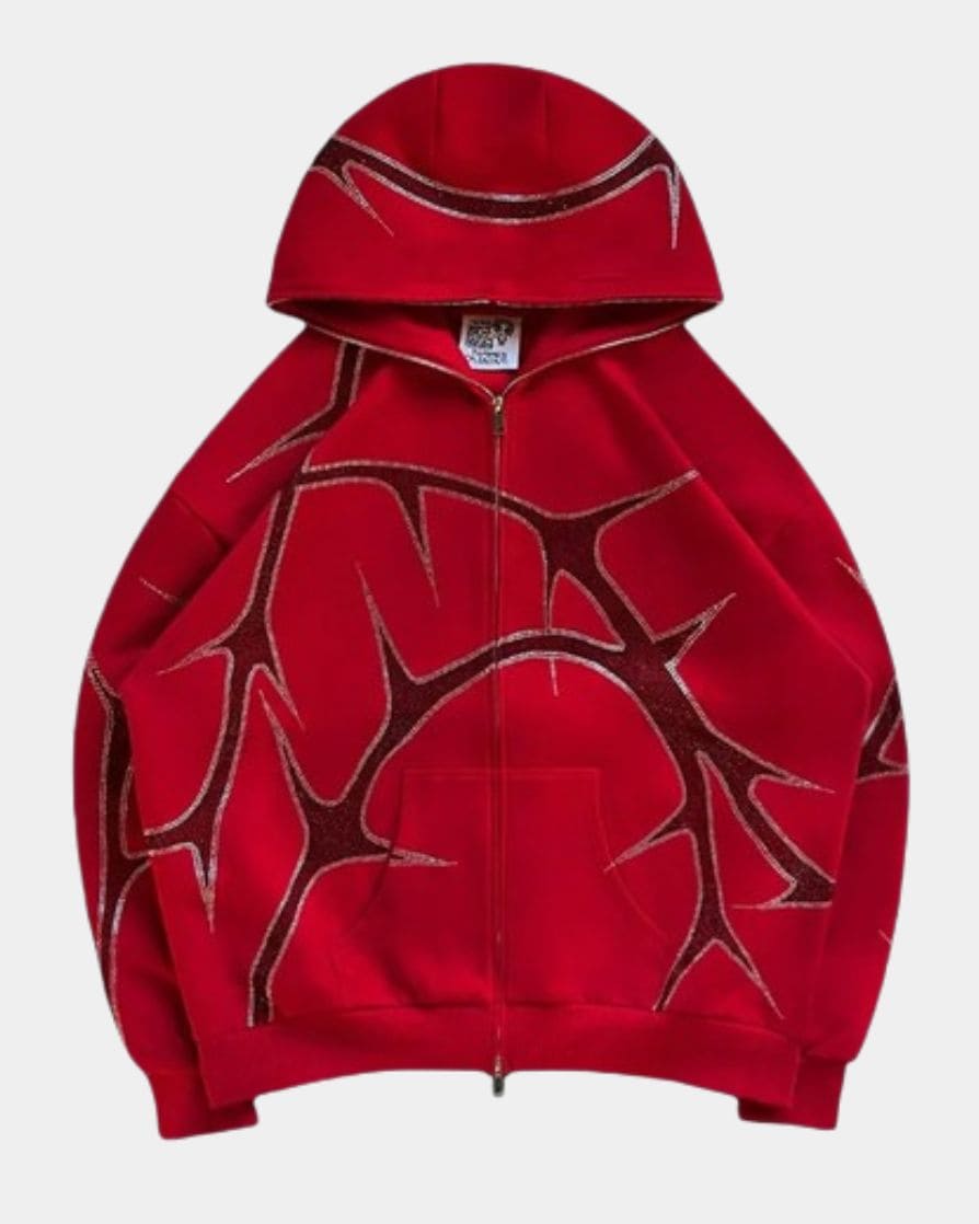red y2k hoodie