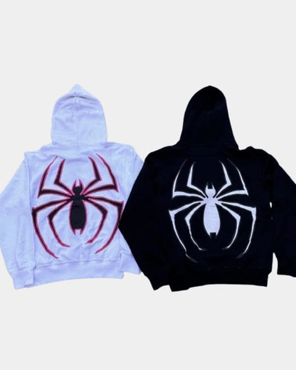 y2k spider zip up hoodie